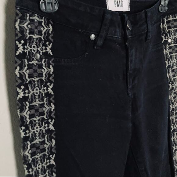 Paige  Jeans size 27 Verdugo Ultra Skinny Embroidered Black - Picture 1 of 9